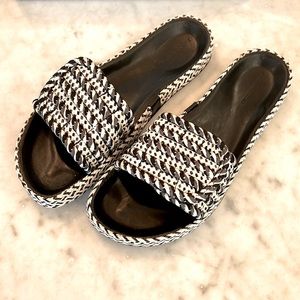 Etoile Isabel Marant rope patterned slide sandals size 40